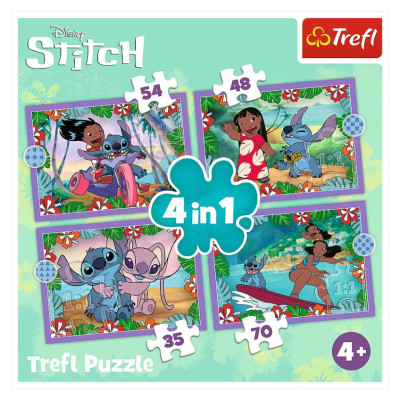 Trefl DISNEY STITCH Pužļu komplekts 4in1
