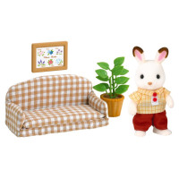 Sylvanian Families Šokolādes trušu tēvs ar dīvānu
