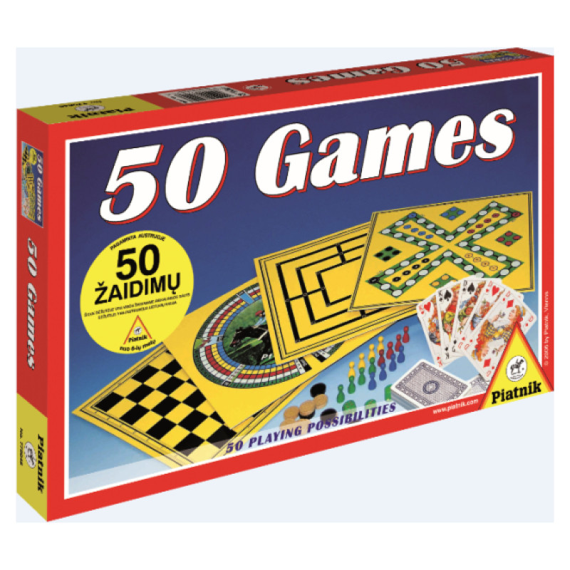 Piatnik Набор настольных игр 50 игр (на литовском яз.)