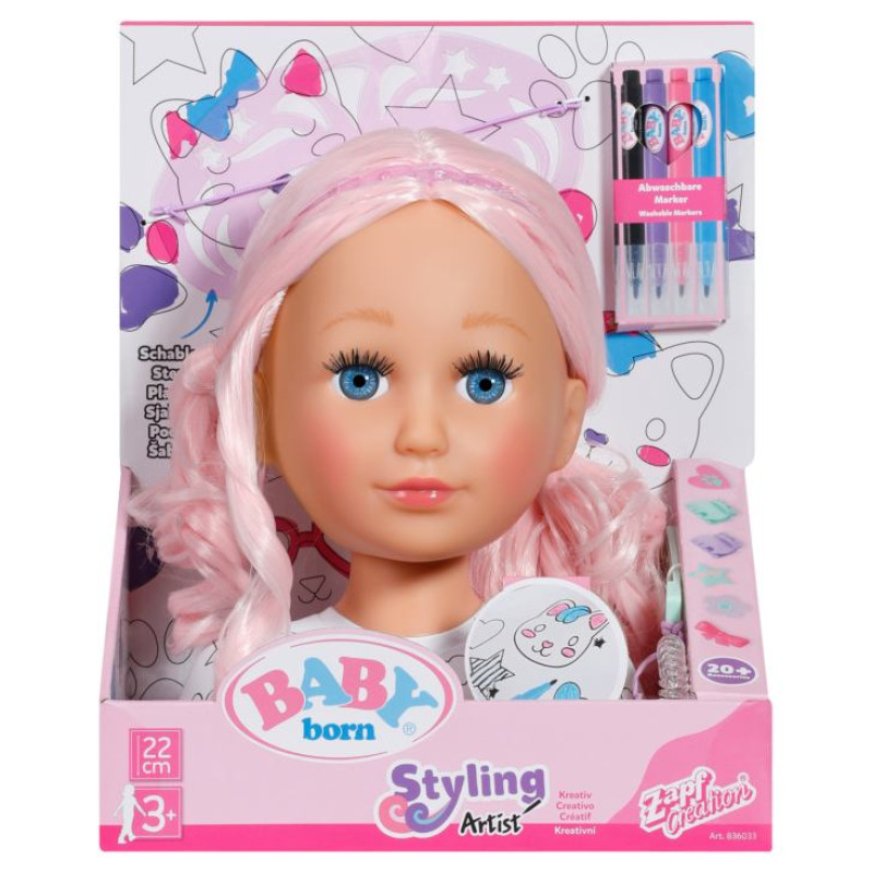 Baby Born Māsa, galva stila veido&scaron;anai