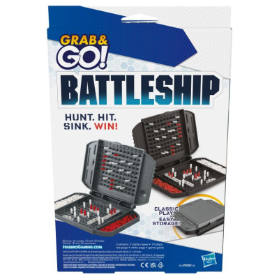 Hasbro Gaming Ceļojumu spēle Battleship Grab&Go