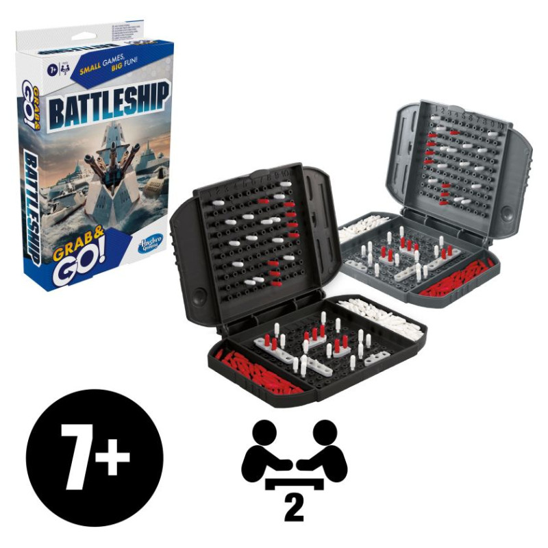 Hasbro Gaming Ceļojumu spēle Battleship Grab&Go