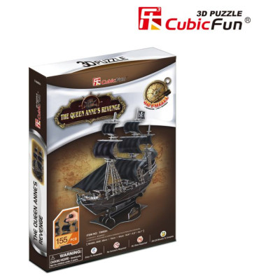 Cubic Fun CUBICFUN 3D puzle Pirātu kuģis Karalienes Annas atriebība