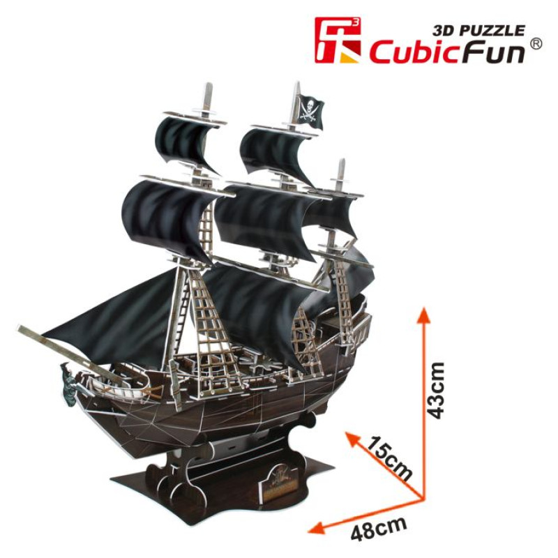 Cubic Fun CUBICFUN 3D puzle Pirātu kuģis Karalienes Annas atriebība