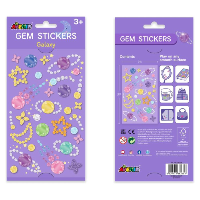 Avenir Dārgakmeņu uzlīmes: Galaktika