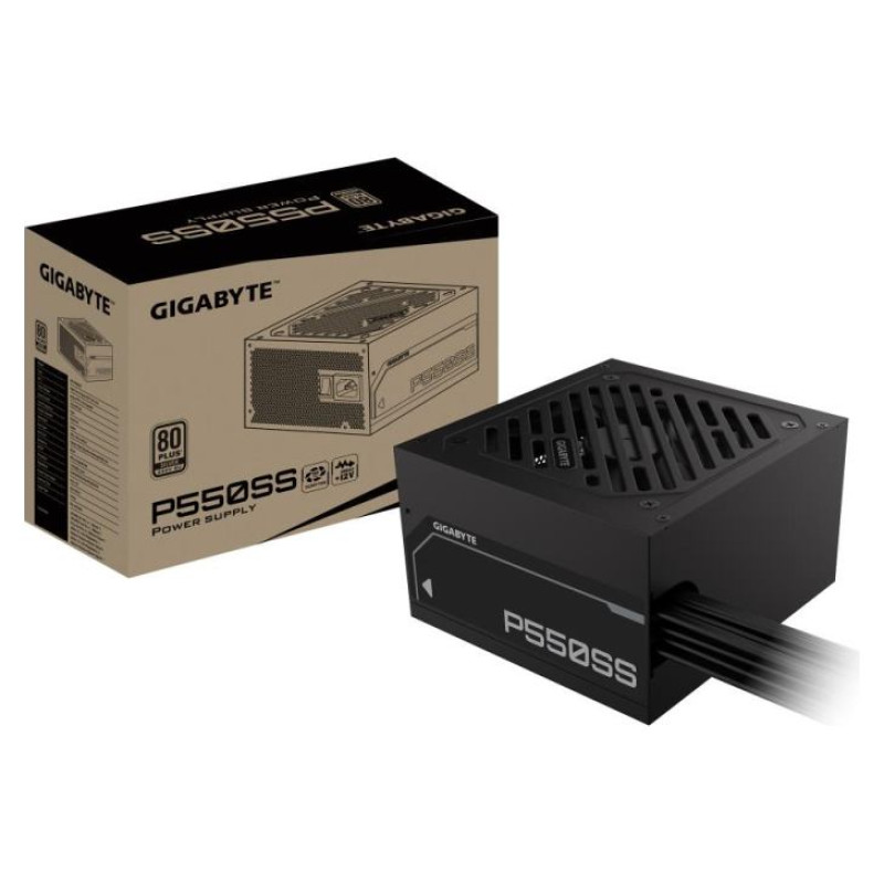 Gigabyte Power Supply|GIGABYTE|550 Watts|Efficiency 80 PLUS SILVER|PFC Active|MTBF 100000 hours|GP-P550SS