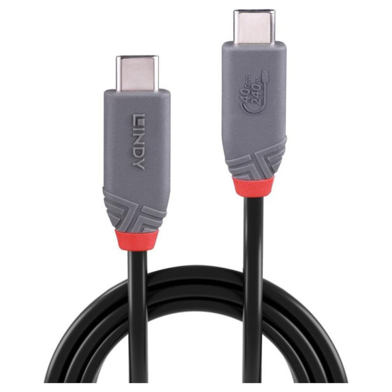 Lindy CABLE USB4 240W TYPE C 1.5M/40GBPS ANTHRA LINE 36957 LINDY