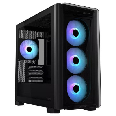 Asus Case|ASUS|A23 PLUS|MidiTower|Case product features Transparent panel|MicroATX|MiniITX|Colour Black|A23PLUSTG/ARGBBLACK