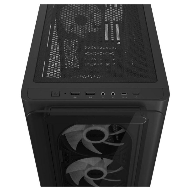 Asus Case|ASUS|A23 PLUS|MidiTower|Case product features Transparent panel|MicroATX|MiniITX|Colour Black|A23PLUSTG/ARGBBLACK