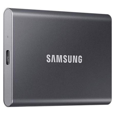 Samsung External SSD|SAMSUNG|T7|1TB|USB 3.2|Write speed 1000 MBytes/sec|Read speed 1050 MBytes/sec|MU-PC1T0T/WW
