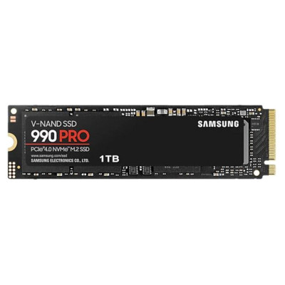 Samsung SSD|SAMSUNG|990 PRO|1TB|M.2|PCIE|NVMe|MLC|Write speed 6900 MBytes/sec|Read speed 7450 MBytes/sec|2.3mm|TBW 600 TB|MTBF 1500000 hours|MZ-V9P1T0BW