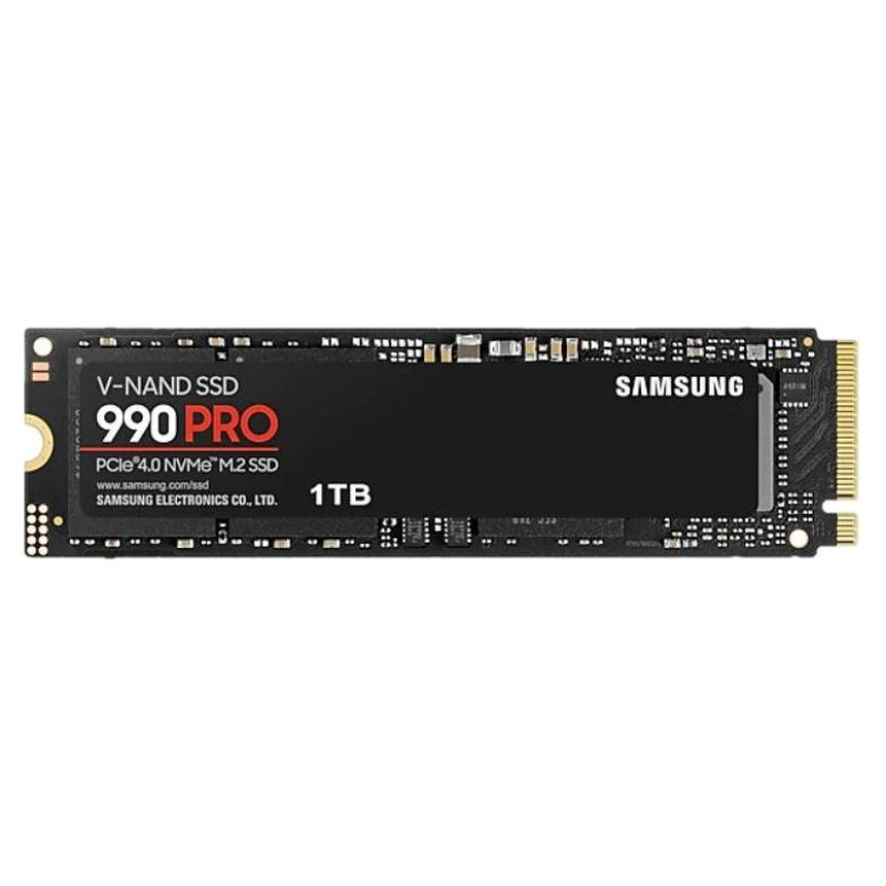 Samsung SSD|SAMSUNG|990 PRO|1TB|M.2|PCIE|NVMe|MLC|Write speed 6900 MBytes/sec|Read speed 7450 MBytes/sec|2.3mm|TBW 600 TB|MTBF 1500000 hours|MZ-V9P1T0BW