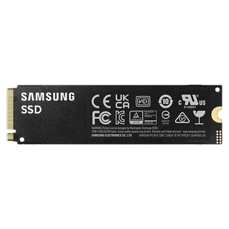 Samsung SSD|SAMSUNG|990 PRO|1TB|M.2|PCIE|NVMe|MLC|Write speed 6900 MBytes/sec|Read speed 7450 MBytes/sec|2.3mm|TBW 600 TB|MTBF 1500000 hours|MZ-V9P1T0BW