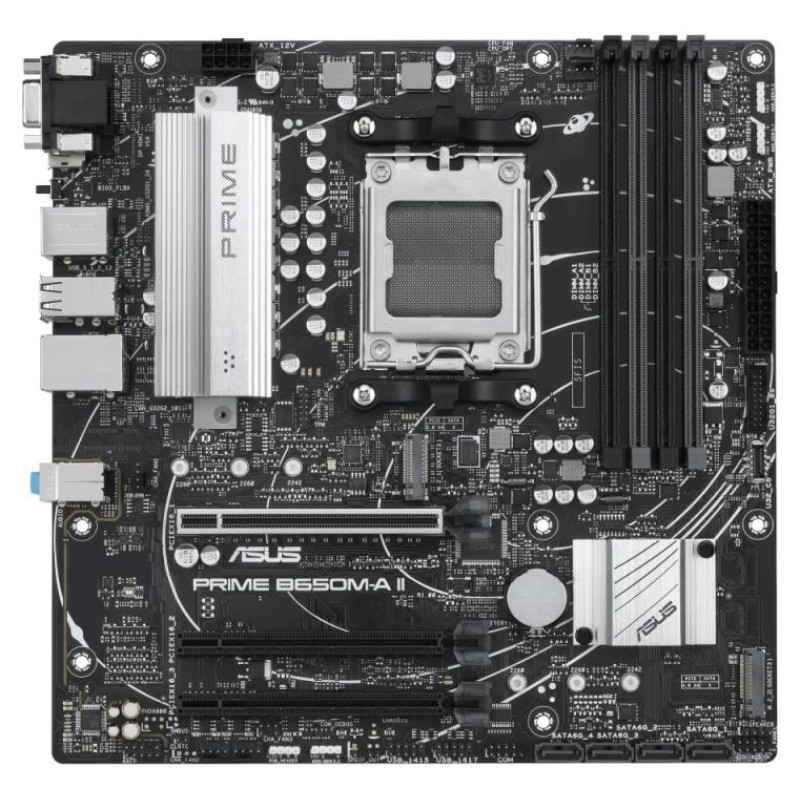 Asus Mainboard|ASUS|AMD B650|SAM5|Micro-ATX|Memory DDR5|Memory slots 4|2xPCI-Express 4.0 16x|2xM.2|1xVGA|1xHDMI|1xDisplayPort|4xUSB 2.0|4xUSB 3.2|1xPS/2|1xRJ45|3xAudio port|PRIMEB650M-AII-CSM