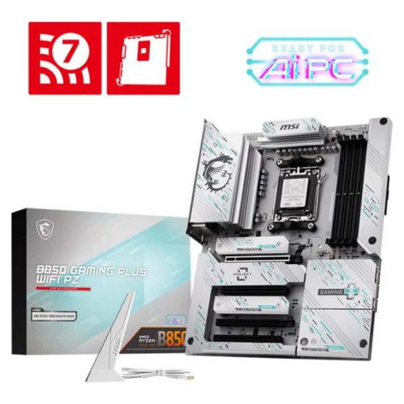 MSI Mainboard|MSI|AMD B850|SAM5|ATX|Memory DDR5|Memory slots 4|B850GAMINGPLUSWIFIPZ