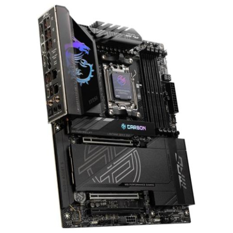 MSI Mainboard|MSI|AMD X870E|SAM5|ATX|Memory DDR5|Memory slots 4|3xPCI-Express 16x|1xPCI-Express 4.0 4x	|1xPCI-Express 5.0 4x|1xPCI-Express 5.0 16x|4xM.2|4xUSB 2.0|4xUSB 3.2|3xUSB-C|1xOptical S/PDIF|2xRJ45|2xAudio port|MPGX870ECARBONWIFI