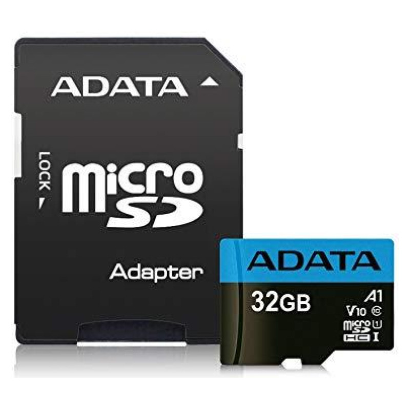 Adata MEMORY MICRO SDHC 32GB W/ADAP./AUSDH32GUICL10A1-RA1 ADATA