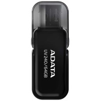 Adata MEMORY DRIVE FLASH USB2 64GB/BLACK AUV240-64G-RBK ADATA