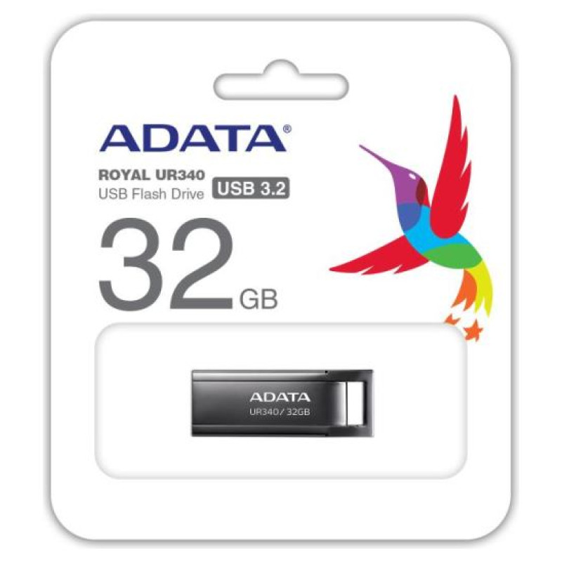 Adata MEMORY DRIVE FLASH USB3.2 32GB/BLACK AROY-UR340-32GBK ADATA