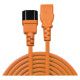 Lindy CABLE POWER IEC EXTENSION 1M/ORANGE 30474 LINDY