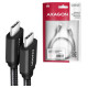 Axagon CABLE USB-C TO USB-C 1M 60W/BLACK BUCM3-CM10AB AXAGON
