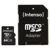 Intenso MEMORY MICRO SDXC 64GB C10/W/ADAPTER 3433490 INTENSO