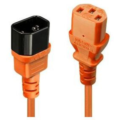 Lindy CABLE POWER IEC EXTENSION 2M/ORANGE 30475 LINDY