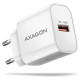 Axagon MOBILE CHARGER WALL USB 18W/1PORT WHITE ACU-QC18W AXAGON