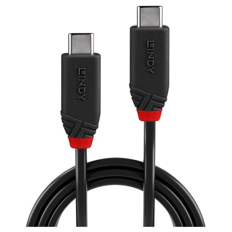 Lindy CABLE USB4 240W TYPE C 0.5M/BLACK LINE 37000 LINDY