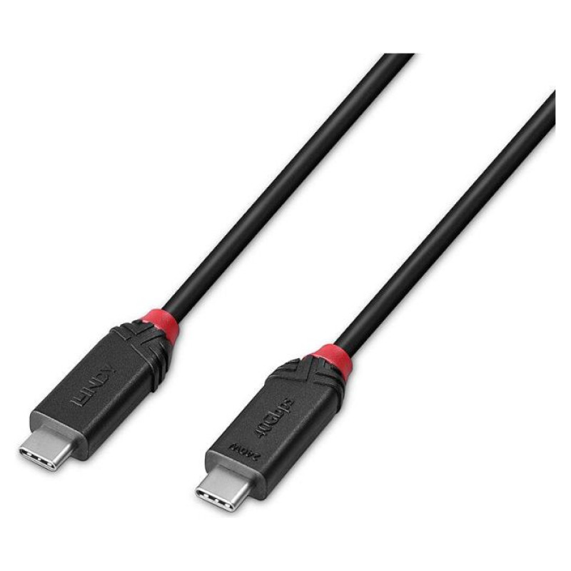 Lindy CABLE USB4 240W TYPE C 0.5M/BLACK LINE 37000 LINDY