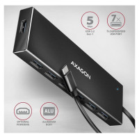 Axagon I/O HUB USB-C 7PORT FLAT/0.3M HUE-F7C AXAGON