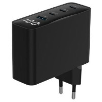 Gembird CHARGER USB 100W 4PORT GAN/TA-UC-PDQC100LCD-01-BK GEMBIRD
