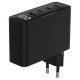 Gembird CHARGER USB 100W 4PORT GAN/TA-UC-PDQC100LCD-01-BK GEMBIRD