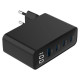 Gembird CHARGER USB 100W 4PORT GAN/TA-UC-PDQC100LCD-01-BK GEMBIRD