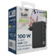 Gembird CHARGER USB 100W 4PORT GAN/TA-UC-PDQC100LCD-01-BK GEMBIRD