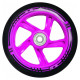 Muuwmi Aluminium Scooter skrejritenis 125 mm, balts/rozā - AU 347