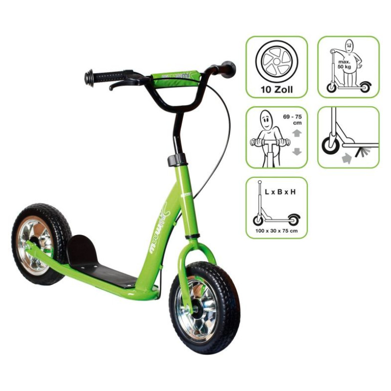 Muuwmi Scooter skrejritenis Sunny 10", zaļ&scaron; - AU 590