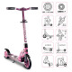 Six Degrees Aluminium Scooter skrejritenis 180/145 mm, rozā - AU 588