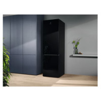 Electrolux ledusskapis ar saldētavu apakšā, 201 cm, melns - LNT7ME36K2