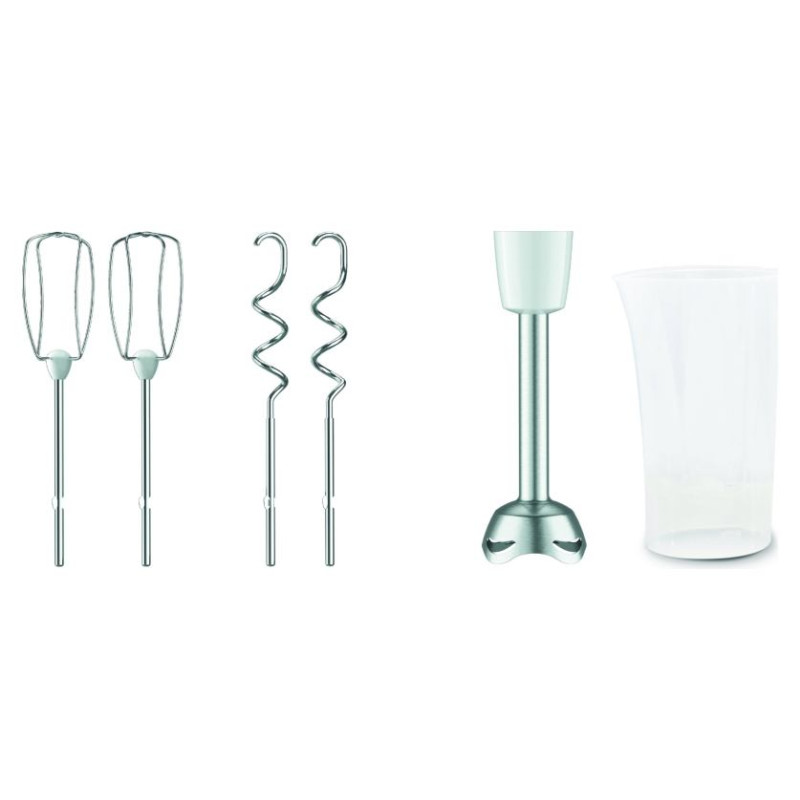 Tefal mikseris Prep'Mix+, 500W, balts/pelēks - HT462138