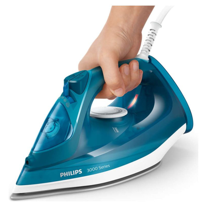 Philips 3000 sērijas Tvaika gludeklis, 2600W, zilganzaļs - DST3040/70