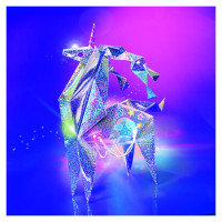 4M KidzMaker DIY komplekts Hologrāfiskais origami vienradzis ar gaismiņām