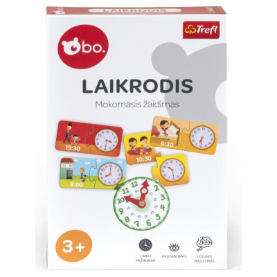 BO. Развивающая настольная игра "Часы" (на литовском языке)