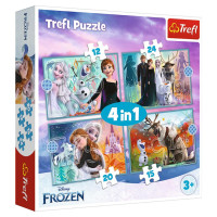 Trefl FROZEN Pužļu komplekts 4in1