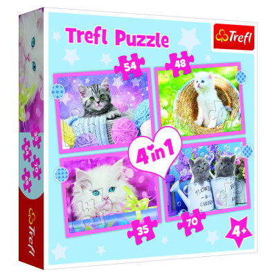 Trefl Pužļu komplekts 4in1 Kaķi