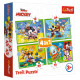 Trefl MICKEY MOUSE Pužļu komplekts 4 in1, 12+15+20+24 gab.
