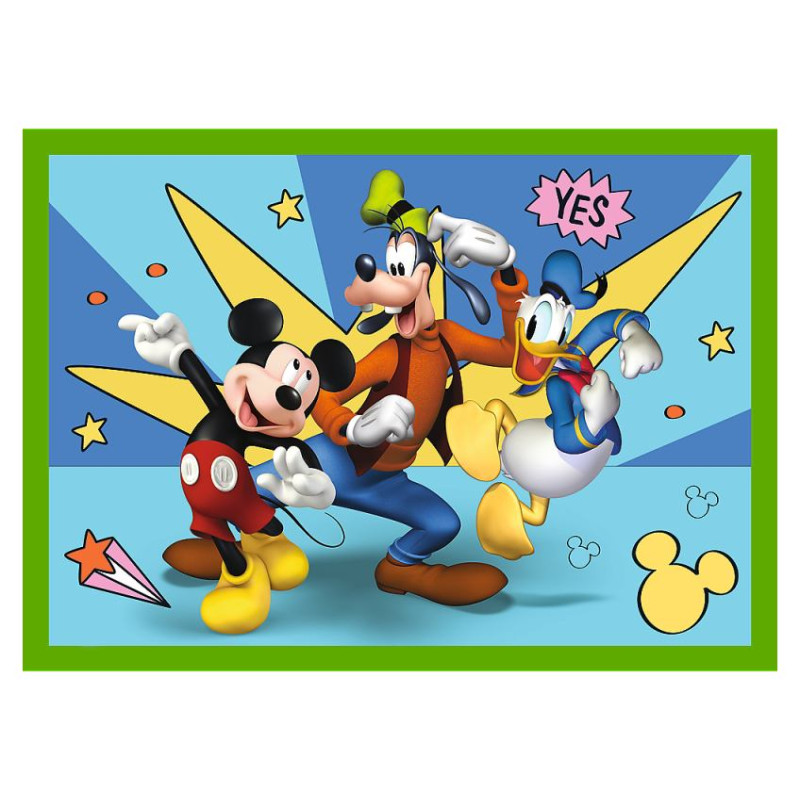 Trefl MICKEY MOUSE Pužļu komplekts 4 in1, 12+15+20+24 gab.