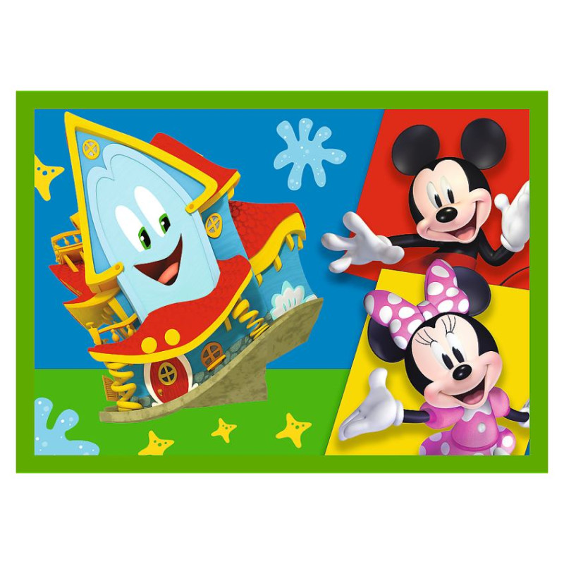 Trefl MICKEY MOUSE Pužļu komplekts 4 in1, 12+15+20+24 gab.