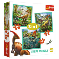 Trefl Pužļu komplekts Dinozauri, 3in1
