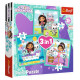 Trefl GABBY´S DOLLHOUSE Pužļu komplekts 3in1